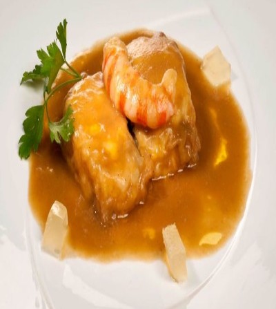 MERLUZA EN SALSA DE MARISCO