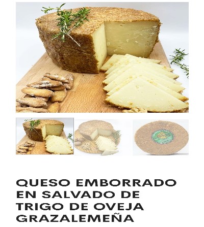 QUESO DE OVEJA EMBORRADO EN SALVADO DE TRIGO